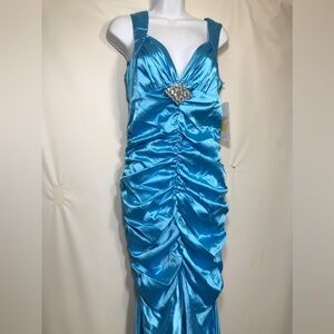 Lets Fashion Blue Party Prom Pageant Dress SZ large
